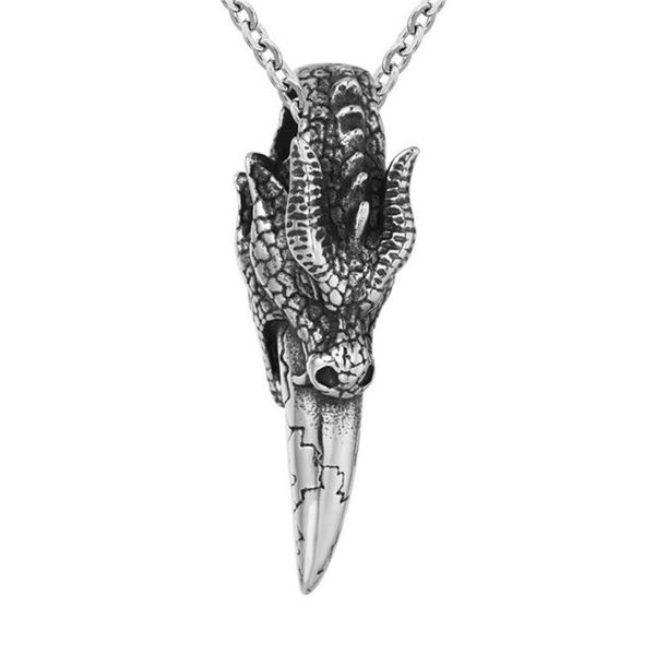 men's titanium steel necklace unique dragon head sharp knife pendant retro punk party locomotive rider domineering jewelry necklaces, Silver
men's titanium steel necklace unique dragon head sharp knife pendant retro punk party locomotive rider domineering jewelry necklaces, Silver