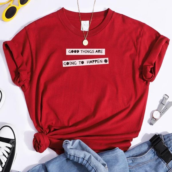 women's t-shirt good things are to happen letter printing tshirts anime clothing harajuku t shirt spring summer shirts, White
women's t-shirt good things are to happen letter printing tshirts anime clothing harajuku t shirt spring summer shirts, White