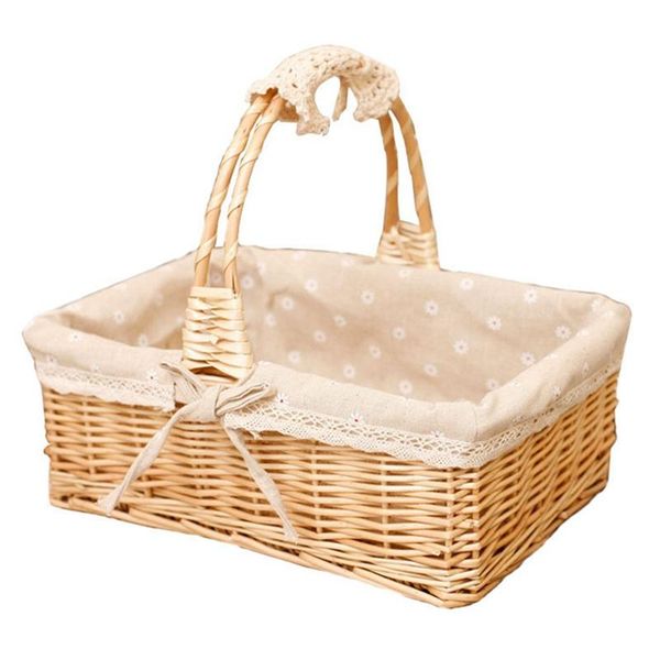 storage baskets handmade wicker picnic basket without lids, country style, outdoor party bbq basket, with handle & lining
storage baskets handmade wicker picnic basket without lids, country style, outdoor party bbq basket, with handle & lining