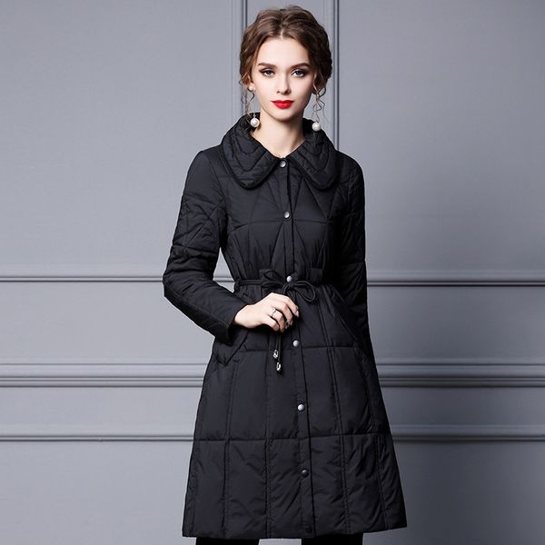 zhili light down jacket women's 2021 new high-end black lapel medium and long waist closing thin in winter
zhili light down jacket women's 2021 new high-end black lapel medium and long waist closing thin in winter