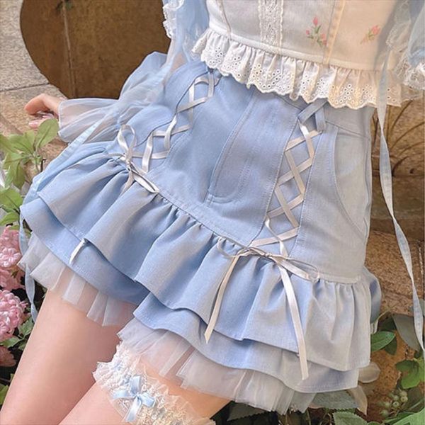 japanese kawaii mini summer women skirts casual designer elegant lolita high waist lace bandage y2k sweet, Black
japanese kawaii mini summer women skirts casual designer elegant lolita high waist lace bandage y2k sweet, Black