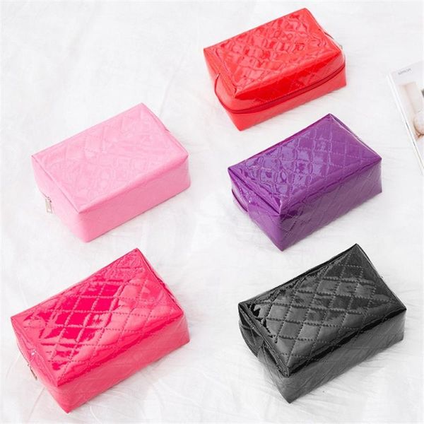 rhombus figure patent leather cosmetic bag pure colored small portable traveling cosmetics storage wash f495 bags & cases
rhombus figure patent leather cosmetic bag pure colored small portable traveling cosmetics storage wash f495 bags & cases