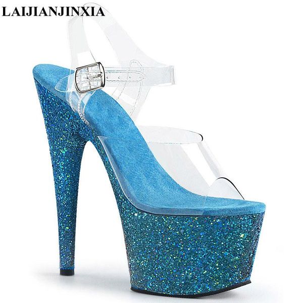 sandals full dress peep toe pole dance shoes glitter women platform 17 cm high stripper heels nightclub models flash, Black
sandals full dress peep toe pole dance shoes glitter women platform 17 cm high stripper heels nightclub models flash, Black