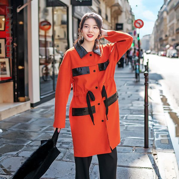 women bandage big size trench lapel long sleeve loose fit windbreaker fashion spring autumn arrivals 2e1705 210507, Tan;black
women bandage big size trench lapel long sleeve loose fit windbreaker fashion spring autumn arrivals 2e1705 210507, Tan;black