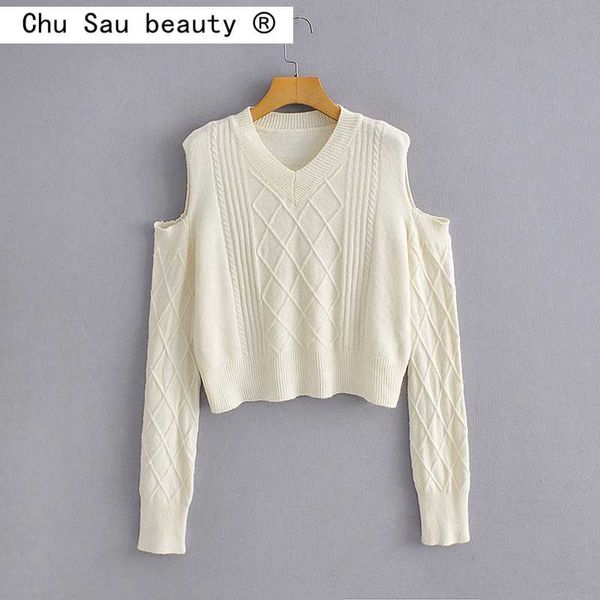 women's sweaters 2021 vintage strapless loose diamond-shaped v-neck white black pullover crop base knitted sweater women jumper
women's sweaters 2021 vintage strapless loose diamond-shaped v-neck white black pullover crop base knitted sweater women jumper