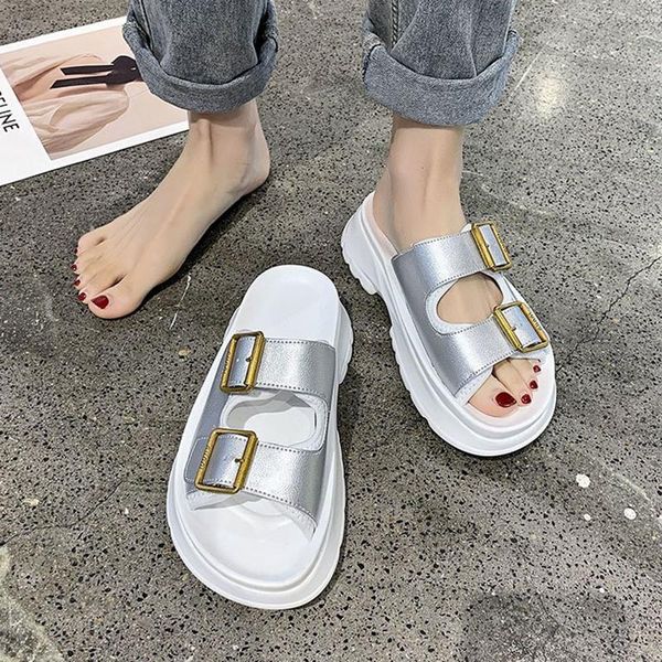 slippers fashion buckle strap platform sandals women's summer casual open toe beach slides woman outdoor non slip female, Black
slippers fashion buckle strap platform sandals women's summer casual open toe beach slides woman outdoor non slip female, Black