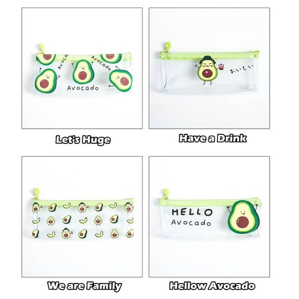 pencil bags fashion avocado pen bag transparent kawaii fruit storage case organizer pouch for pens eraser stationery school e6836
pencil bags fashion avocado pen bag transparent kawaii fruit storage case organizer pouch for pens eraser stationery school e6836
