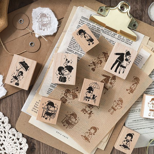 Wooden Rubber Stamp Cat and Girl Patterns Wood Mounted Rubber Stamps For Diy Craft Diary And Craft Scrapbooking
Wooden Rubber Stamp Cat and Girl Patterns Wood Mounted Rubber Stamps For Diy Craft Diary And Craft Scrapbooking
