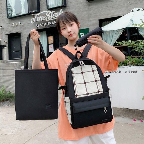 backpack 3 set women canvas solid color for teenage girls 2021 summer casual simple school student rucksack travel
backpack 3 set women canvas solid color for teenage girls 2021 summer casual simple school student rucksack travel