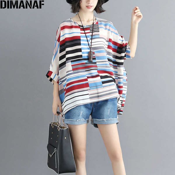 women t-shirt summer plus size chiffon striped print basic batwing sleeve female casual tshirt large clothing 210531, White
women t-shirt summer plus size chiffon striped print basic batwing sleeve female casual tshirt large clothing 210531, White