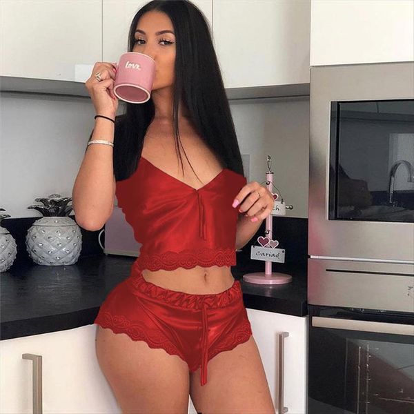 lace sets bacless womenpant crop short home black v neck solid color bowknot high waist two pieces suit, White
lace sets bacless womenpant crop short home black v neck solid color bowknot high waist two pieces suit, White