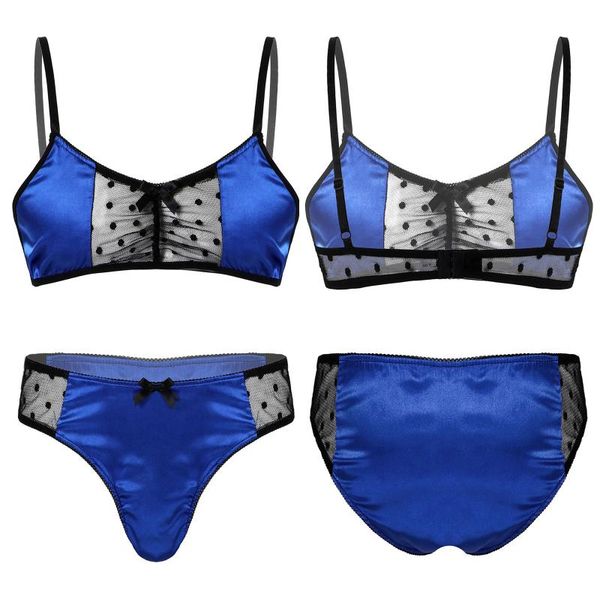 bras sets men male satin lingerie sissy nightwear sheer mesh patchwork adjustable spaghetti strap bra with briefs thongs, Red;black
bras sets men male satin lingerie sissy nightwear sheer mesh patchwork adjustable spaghetti strap bra with briefs thongs, Red;black