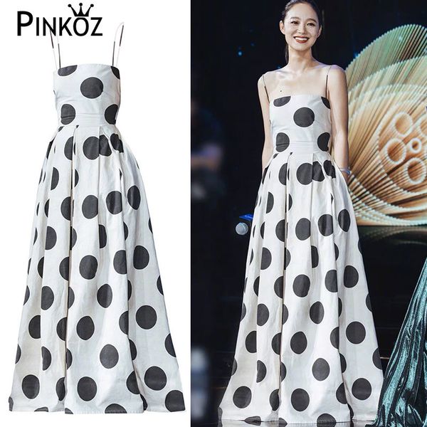 celebrity style runway designer camisole maxi polka dot dress high waist dresses ladt office robe luxury vestidos za 210421, Black;gray
celebrity style runway designer camisole maxi polka dot dress high waist dresses ladt office robe luxury vestidos za 210421, Black;gray