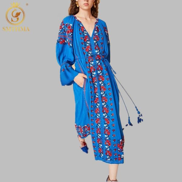 arrival bohemian chic maxi long dress women vintage blue embroidery party dresses vestidos 210520, Black;gray
arrival bohemian chic maxi long dress women vintage blue embroidery party dresses vestidos 210520, Black;gray
