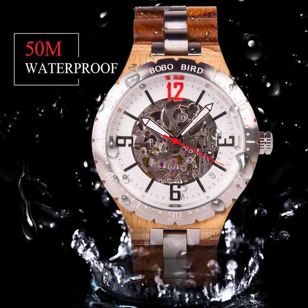 bobo bird luxury mechanical watches men water resistant rustless steel automatic automatically relocate the hombre, Slivery;brown
bobo bird luxury mechanical watches men water resistant rustless steel automatic automatically relocate the hombre, Slivery;brown