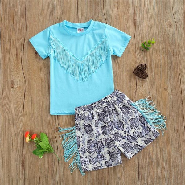 pieces kids suit set fashion girls solid color o-neck short sleeve tassel and serpentine print shorts for summer 1-6 years clothing sets, White
pieces kids suit set fashion girls solid color o-neck short sleeve tassel and serpentine print shorts for summer 1-6 years clothing sets, White