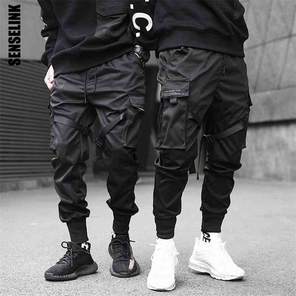 men cargo pants black ribbons harem joggers casual cotton streetwear hip hop pockets track harajuku fashion trousers 210715
men cargo pants black ribbons harem joggers casual cotton streetwear hip hop pockets track harajuku fashion trousers 210715