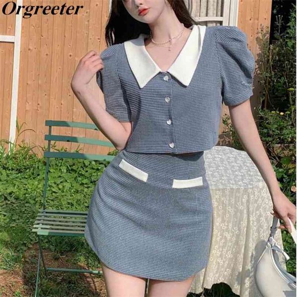 arrival contrasting color puff sleeve doll collar heart-shaped button crop + high waist bodycon mini skirt 2 piece sets 210602, White
arrival contrasting color puff sleeve doll collar heart-shaped button crop + high waist bodycon mini skirt 2 piece sets 210602, White