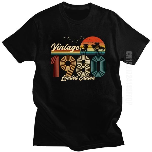 vintage 1980 limited edition t-shirt men graphic tees 40 years old 40th birthday gift t shirt 100% cotton tshirt clothing 210706, White;black
vintage 1980 limited edition t-shirt men graphic tees 40 years old 40th birthday gift t shirt 100% cotton tshirt clothing 210706, White;black