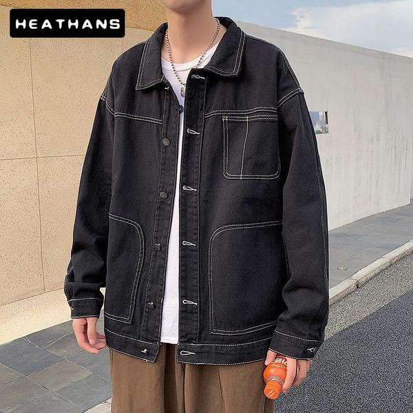 men's jackets denim spring autumn retro tooling jacket male korean style loose student sports jean men vintage, Black;brown
men's jackets denim spring autumn retro tooling jacket male korean style loose student sports jean men vintage, Black;brown
