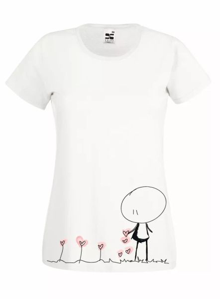 grid princesses seminacuori minimal art t-shirt woman girl 100% cotton, White;black 
grid princesses seminacuori minimal art t-shirt woman girl 100% cotton, White;black