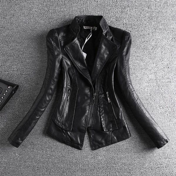 women's leather & faux winter women thick warm fur collar motorcycle jacket casual slim pu coat outwear female y521, Black
women's leather & faux winter women thick warm fur collar motorcycle jacket casual slim pu coat outwear female y521, Black