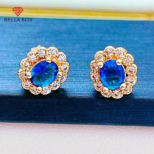 stud bella box fashion silver 925 jewelry earrings with oval shape sapphire gemstones anniversary engagement fine gift, Golden;silver
stud bella box fashion silver 925 jewelry earrings with oval shape sapphire gemstones anniversary engagement fine gift, Golden;silver