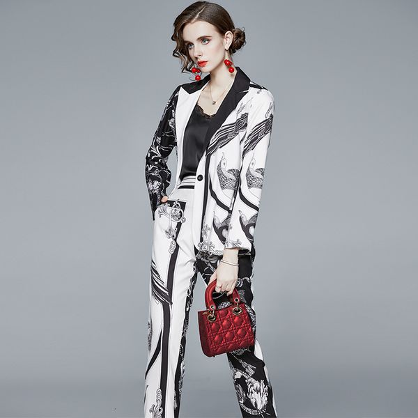 women's two piece pants fashion women flower print 2 pieces sets single button long sleeve blazer + elastic waist pocket pant suit, White
women's two piece pants fashion women flower print 2 pieces sets single button long sleeve blazer + elastic waist pocket pant suit, White
