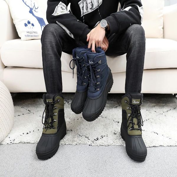 boots winter outdoor thermal men plus-size snowboarding waterproof rain work mountaineering cotton-padded shoes, Black
boots winter outdoor thermal men plus-size snowboarding waterproof rain work mountaineering cotton-padded shoes, Black