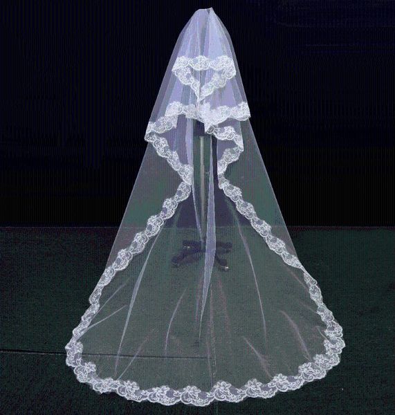 bridal veils cathedral wedding veil accessories 2.6 meter voile mariage vail velos lace cotton bride 2021, Black
bridal veils cathedral wedding veil accessories 2.6 meter voile mariage vail velos lace cotton bride 2021, Black