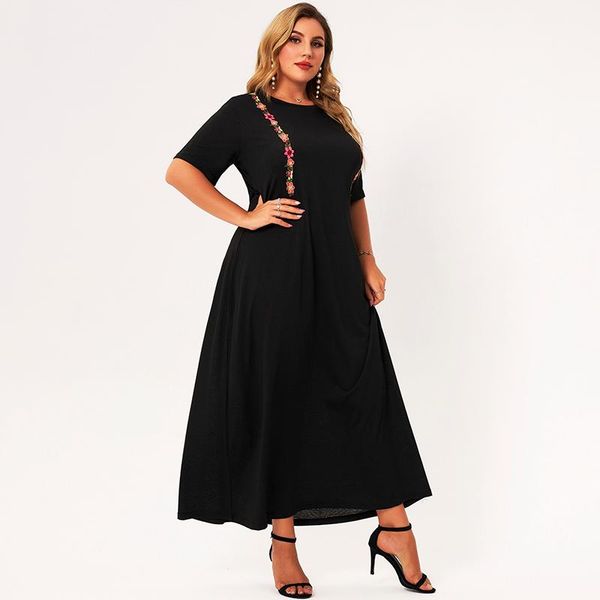 plus size dresses summer dress women 2021 black solid color short sleeve 3d floral o-neck loose casual holiday maxi party robe
plus size dresses summer dress women 2021 black solid color short sleeve 3d floral o-neck loose casual holiday maxi party robe