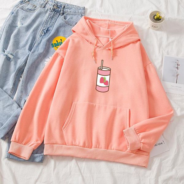 women's hoodies & sweatshirts harajuku kawaii white women cotton cute sweet sweatshirt strawberry juice print korean pullover aesthetic, Black
women's hoodies & sweatshirts harajuku kawaii white women cotton cute sweet sweatshirt strawberry juice print korean pullover aesthetic, Black