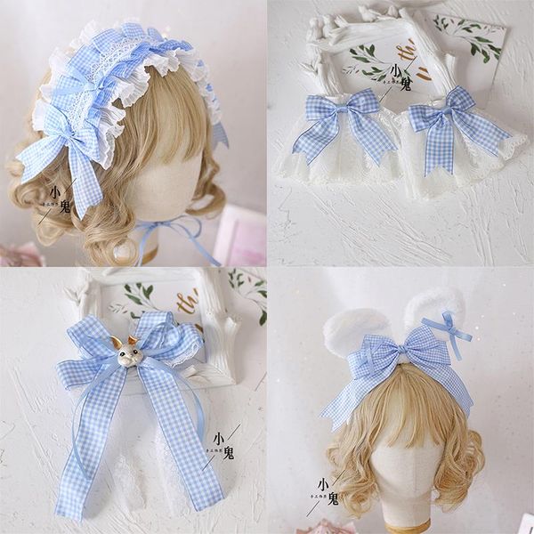 party masks elegant princess sweet light blue plaid lolita hair band hairpin soft sister lace bow headband cosplay clip accessories
party masks elegant princess sweet light blue plaid lolita hair band hairpin soft sister lace bow headband cosplay clip accessories