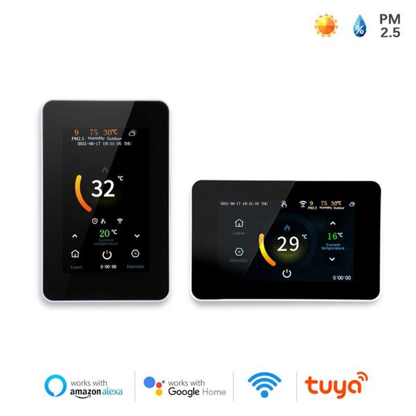 smart home control tuya wifi thermostat with co2 and humidity sensor temperature controller work for electric floor heating water/gas boiler
smart home control tuya wifi thermostat with co2 and humidity sensor temperature controller work for electric floor heating water/gas boiler