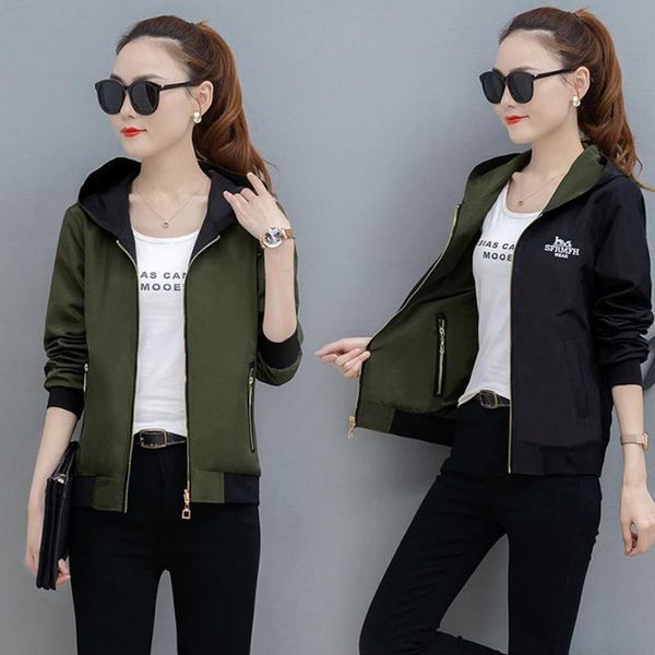 casual hoodded loose short baseball jacket women classic on both sides wear spring outwear plus size m-4xl black coat student women's j, Black;brown
casual hoodded loose short baseball jacket women classic on both sides wear spring outwear plus size m-4xl black coat student women's j, Black;brown