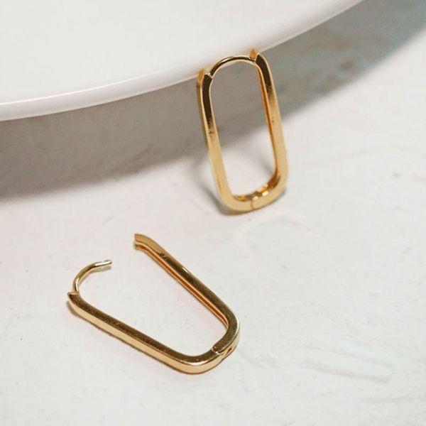hoop & huggie geometric rectangular lock buckle gold color metal brass oval shape small earrings simple design women party jewelry, Golden;silver
hoop & huggie geometric rectangular lock buckle gold color metal brass oval shape small earrings simple design women party jewelry, Golden;silver