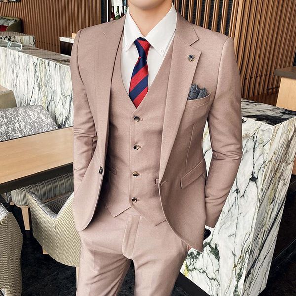 men's suits & blazers (jacket+vest+pants) 2021 three piece business party men peaked lapel custom made wedding groom tuxedos dress, White;black
men's suits & blazers (jacket+vest+pants) 2021 three piece business party men peaked lapel custom made wedding groom tuxedos dress, White;black