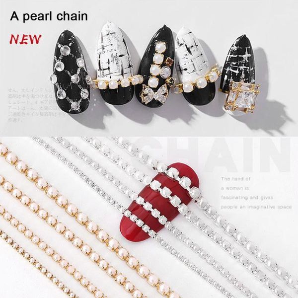 cm shiny nail zircon chain art gold base pearl potherapy ornament decorations diy jewelry1, Silver;gold
cm shiny nail zircon chain art gold base pearl potherapy ornament decorations diy jewelry1, Silver;gold