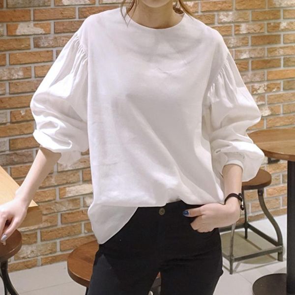 women's blouses & shirts causal blouse women 2021 japanese korean lantern sleeve plian spring long loose office ladies white 4 colors
women's blouses & shirts causal blouse women 2021 japanese korean lantern sleeve plian spring long loose office ladies white 4 colors