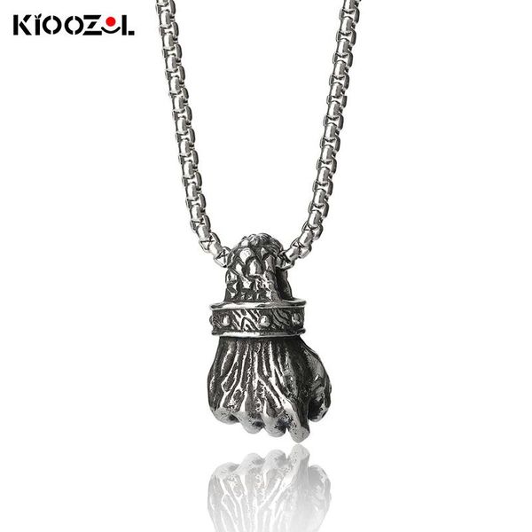 pendant necklaces kioozol fist necklace stainless steel silver solid for men handsome style jewelry 292 ko2
pendant necklaces kioozol fist necklace stainless steel silver solid for men handsome style jewelry 292 ko2