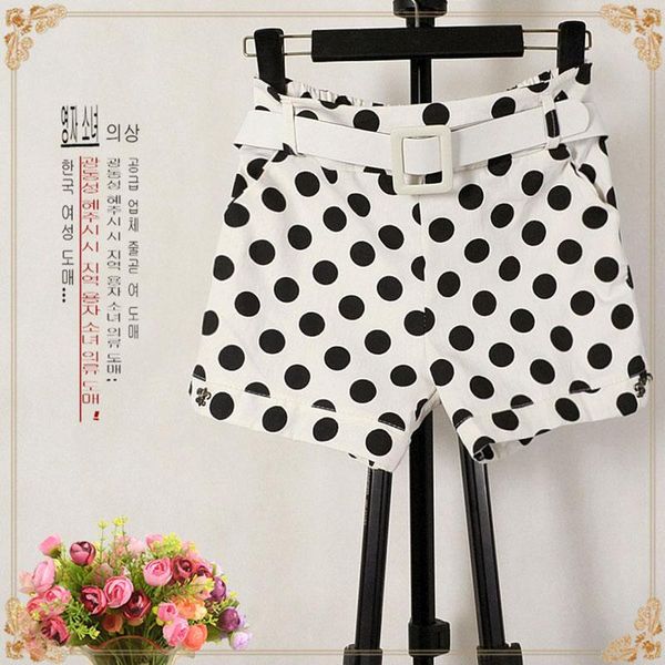 women's shorts elastic waist side slits slim floral print summer clothing sashes casual, White;black
women's shorts elastic waist side slits slim floral print summer clothing sashes casual, White;black
