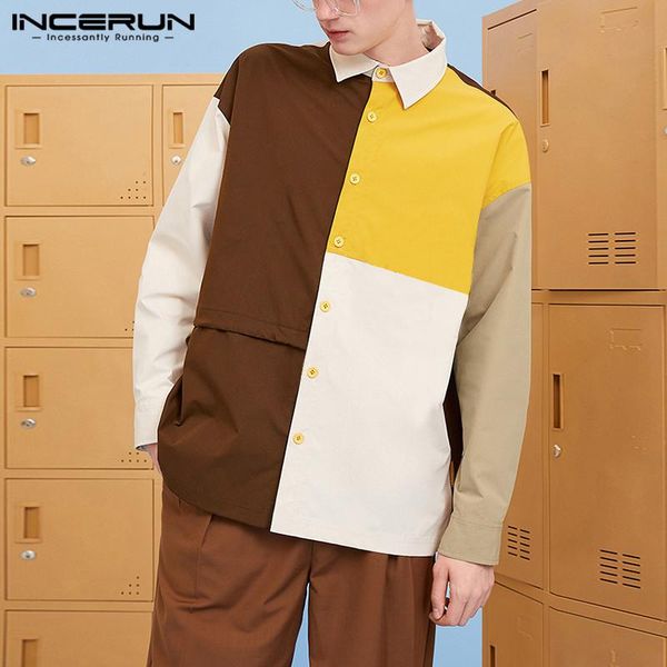 men casual stitching color blusas incerun man patchwork long sleeve shirts male turn down collar button blouse streetwear s-5xl men's, White;black
men casual stitching color blusas incerun man patchwork long sleeve shirts male turn down collar button blouse streetwear s-5xl men's, White;black