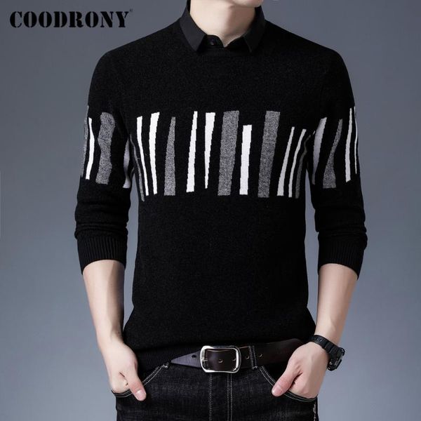 men's sweaters coodrony brand autumn winter thick warm shirt collar twinset sweater fashion pattern pullover men slim fit knitwear jers, White;black
men's sweaters coodrony brand autumn winter thick warm shirt collar twinset sweater fashion pattern pullover men slim fit knitwear jers, White;black