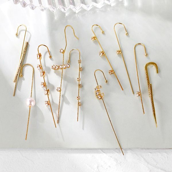 kimter bling zircon stud earring wedding ear crawler hook earrings for women girls personality climber ears jewelry dhl q601fz, Golden;silver
kimter bling zircon stud earring wedding ear crawler hook earrings for women girls personality climber ears jewelry dhl q601fz, Golden;silver