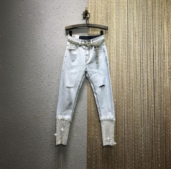 women's jeans pants woman 2021 summer fashion slim stretch high waist denim rhinestone stitching pencil streetwear, Blue
women's jeans pants woman 2021 summer fashion slim stretch high waist denim rhinestone stitching pencil streetwear, Blue