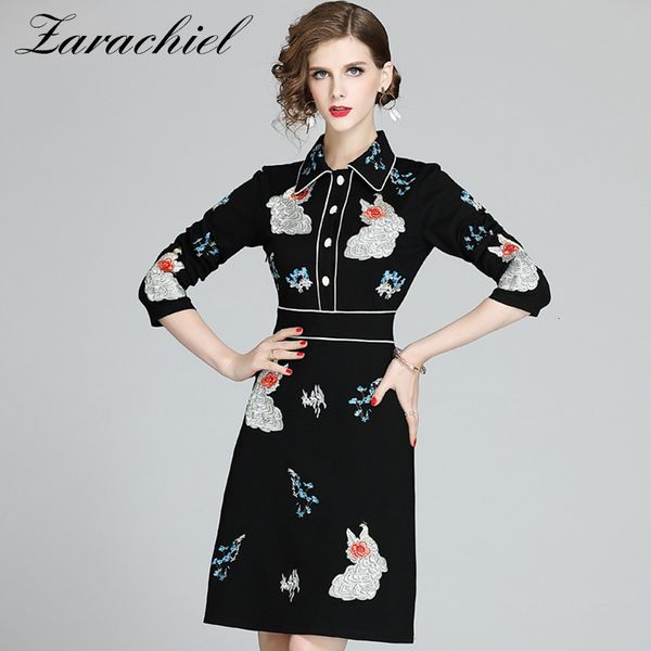 dresses spring vintage floral luxury embroidery women autumn black wrist sleeve turn down collar office knee length, Black;gray
dresses spring vintage floral luxury embroidery women autumn black wrist sleeve turn down collar office knee length, Black;gray