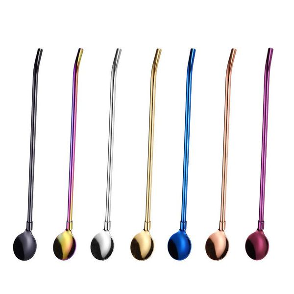 drinking straws 10pcs/set spoon reusable 304 stainless steel straw spoons for milkshake cocktail stirrer bar accessories
drinking straws 10pcs/set spoon reusable 304 stainless steel straw spoons for milkshake cocktail stirrer bar accessories