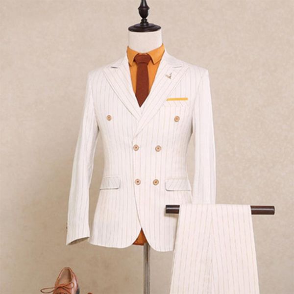 striped men suits clothing double-breasted suit 3 pieces blazers white slim fit office work business wedding mens men's, White;black
striped men suits clothing double-breasted suit 3 pieces blazers white slim fit office work business wedding mens men's, White;black