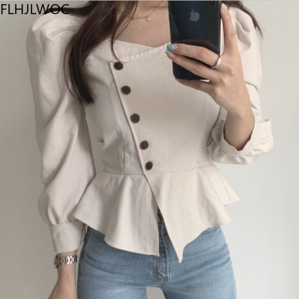 women's blouses & shirts cute sweet peplum ruffles women korean japan preppy style girls short design cotton blends single br, White
women's blouses & shirts cute sweet peplum ruffles women korean japan preppy style girls short design cotton blends single br, White