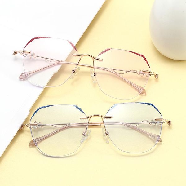 chains 032 pearlescent crystal rimless glasses anti blue cutting edge flat lens plain beauty mirror, Silver
chains 032 pearlescent crystal rimless glasses anti blue cutting edge flat lens plain beauty mirror, Silver